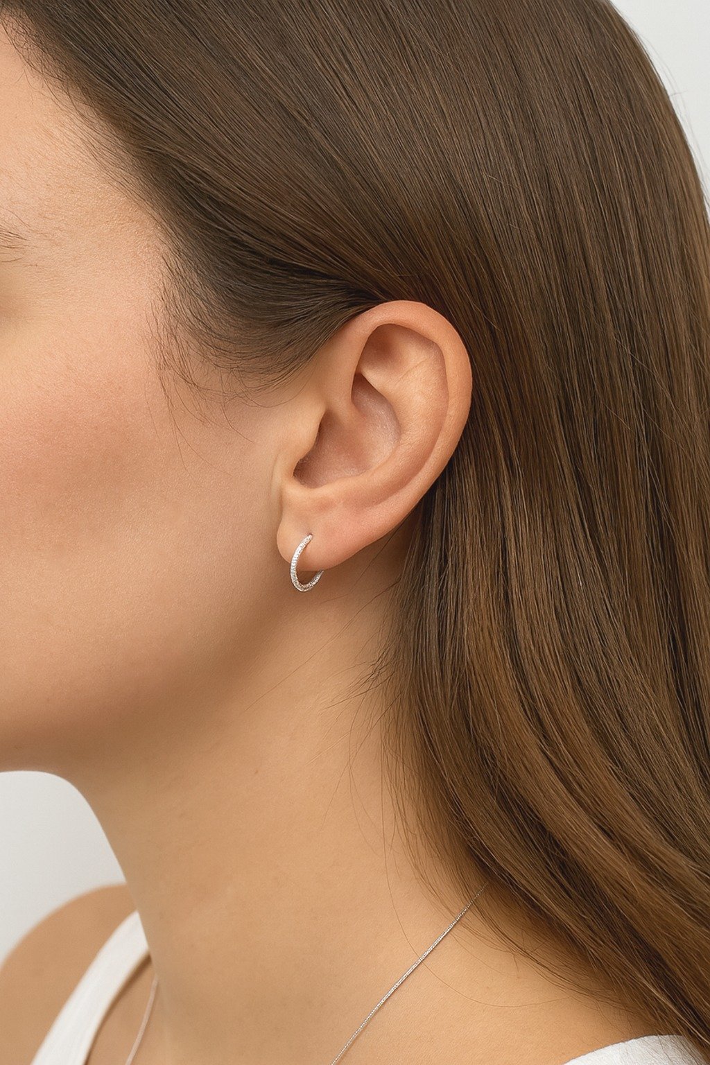 Arete Escarchado Plata 925 - Imagen 2